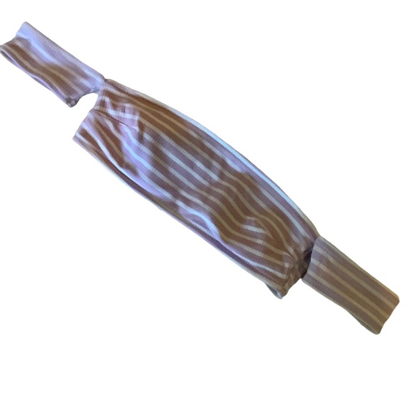 aerie Tops - Aerie Top Lavender And White Ribbed Micro Tube Top Off The Shoulder Size SP